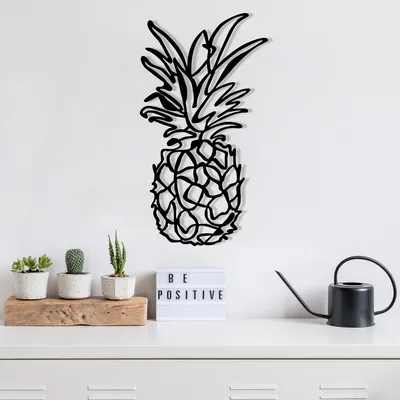 Immagine prodotto di Wallity, elegante accessorio da parete in metallo, nero, 33 x 60 cm | 100% metallo
