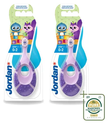 Produktbild von 2 x Jordan Baby Zahnbürste für 0-2 Jahre - Vorratspackung - 2 Stücke