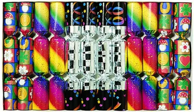 Produktbild von Knallbonbon 15cm 12er Schachtel bunt 3-fach sortiert im Karton