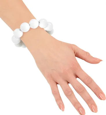 Produktbild von 70er Jahre Perlen-Armband in weiss