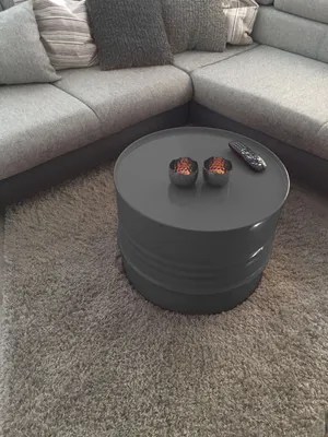 Immagine prodotto di Tavolino Barrel Tavolino di design Barrel Tavolino antracite Ø 57cm