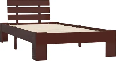 Obrázok produktu pre vidaXL Posteľ z masívu Tmavo hnedá borovica 100x200 cm