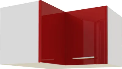 Produktbild von Kücheneckhängeschrank BRERRA 60x60cm 2-türig lackiert Farbe wählbar BR-W12/60/36 RAL 3002 karminrot Hochglanz weiß
