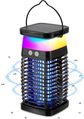 Produktbild von Peviasot 4W Elektrischer Insektenvernichter Solar UV Licht Mückenlampe Mit RGB-Licht Insektenfalle Insektenlampe Mückenvernichter Fliegenfalle Moskito