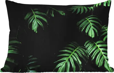 Produktbild von MuchoWow® Outdoor Kissen - Dschungel - Pflanzen - Monstera - Jungen - Mädchen - Kinder - 50x30 cm - Wetterfest - Lounge Kissen - Sofa kissen - Wohnzimmer Dekoration