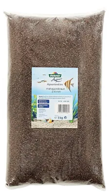 Immagine prodotto di Ghiaia per acquari Dehner Aqua, granulometria 2 - 4 mm, 5 kg, marrone mogano