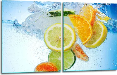 Produktbild von Herdabdeckplatten 2x40x52 Glaskeramikkochfeld 2-Teilig Glas Spritzschutz Obst