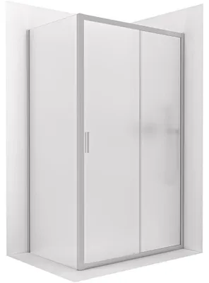 Immagine prodotto di CERANO - Box doccia Varone LINE L/P - 6 mm - cromato, vetro smerigliato - 110x100 cm - scorrevole