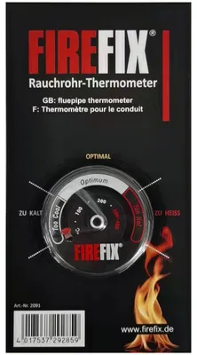Produktbild von FIREFIX Rauchrohr Thermometer magnetisch Ofenthermometer für Rauchgas Temperatur Kamin Ofen Rohr einfach ablesbar