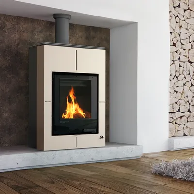 Produktbild von HS FLAMINGO Kaminofen AQUAFLAM VARIO SAPORO 11/5 kW - creme