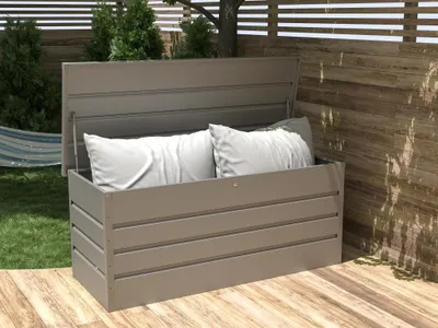 Produktbild von Aufbewahrungsbox für den Garten aus grauem verzinktem Stahl - 750 l - TOMASO