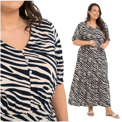 Produktbild von Kleid - Sommerkleid Größe S - Maxikleid bunt - Viskosekleid - Damenkleid