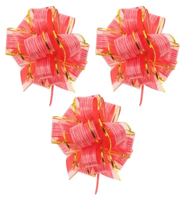 Geschenkschleifen, 3 Stück, rot, 22 x 17 cm, für Geschenkverpackung