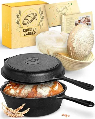Immagine prodotto di Padella in ghisa per cuocere il pane - Resistente e versatile - 26 cm
