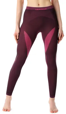 Produktbild von Ladeheid Damen Funktionsunterwäsche Lange Unterhose Thermoaktiv LAGI005 (Schwarz/Rosa, XL)