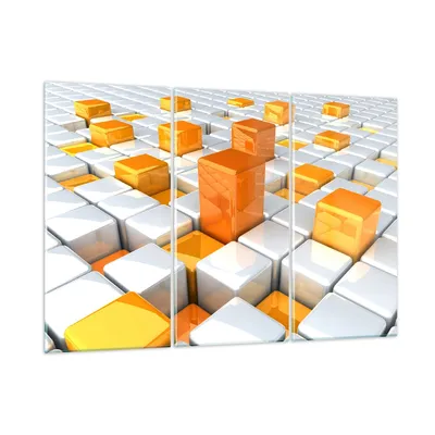 Produktbild von Bilder auf glas - Abstrakt computer grafik struktur - 105x70cm - Glasbilder - Wandbilder - Kunstdruck - Wanddekoration aus Glas - Glas Bilder - Wandbild auf Glas - GCE105x70-2530