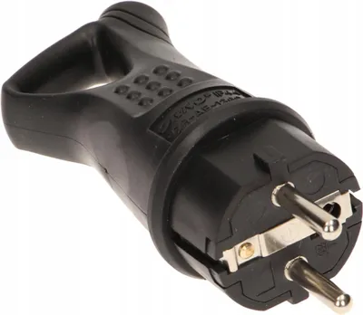 Obrázek produktu pro Odolná gumová zástrčka s rukojetí ORNO OR-AE-1369, IP44, černá
