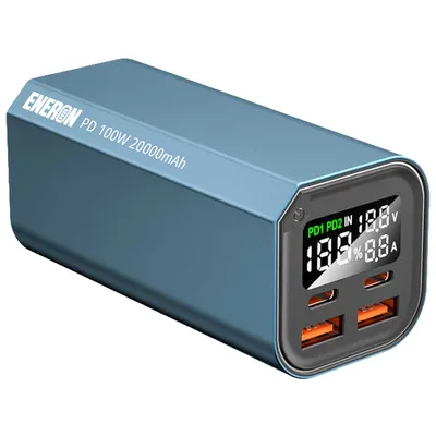 Produktbild von 20000mAh Powerbank 100W Schnellladegerät 2x USB-C / 2x USB-A Akku Pack Tragbar