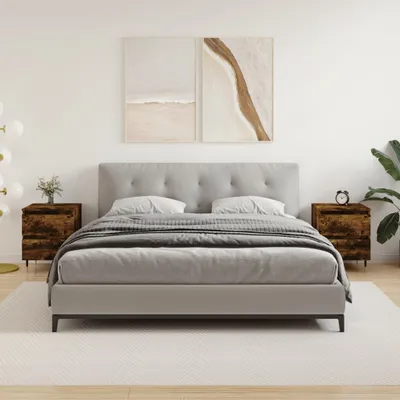Obrázek produktu pro vidaXL Noční stolky 2 ks. Kouřový dub 40x35x50 cm výrobek z odvozeného dřeva