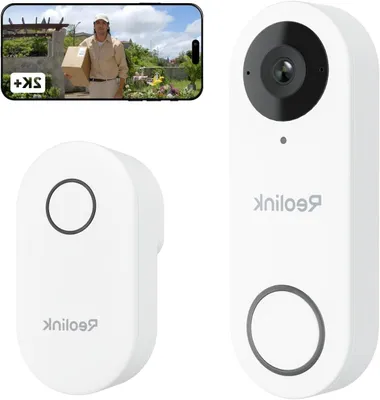 Image de Sonnette vidéo - Sonnette intelligente - Sonnette Wi-Fi - Caméra de surveillance - Sonnettes avec caméra - Résolution 2K+