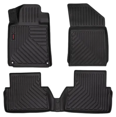 Image de Tapis de sol en caoutchouc pour Peugeot 508 I 2010-2018 (berline/break) – 4 pièces, noirs, sur mesure
