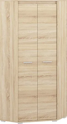 Produktbild von Drehtürenschrank / Eckkleiderschrank Mochis 04, Farbe: Sonoma Eiche hell inklusive 3 Farbeinsätzen - Abmessungen: 200 x 82 x 82 cm (H x B x T), mit 2 Türen und 6 Fächern