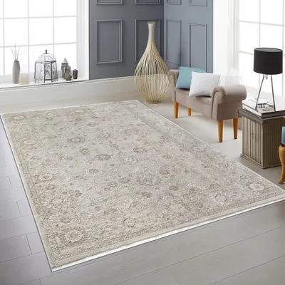 Immagine prodotto di Tappeto beige vintage morbido e di facile manutenzione per la zona giorno dimensioni - 80 x 150 cm