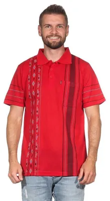 Produktbild von Herren Poloshirt Sommer Polo-Hemd Kurzarm Rot/M