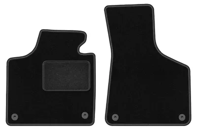Image de Tapis avant en moquette pour Audi A3 8P 2003-2011 (à hayon/Sportback/cabriolet) – 2 pièces, noirs, sur mesure – Wielganizator LUX