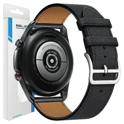 Produktbild von Beline Pasek Uhr 22Mm HermesLeder Czarny /Schwarz Box