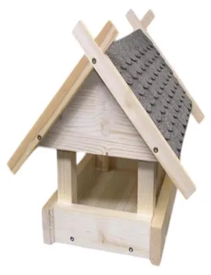 Produktbild von Vogelhaus klein grau Vogelvilla Vogelhäuschen