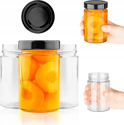 Zdjęcie produktu dla SuperButelki - 10x Słoiki szklane 330 ml z zakrętkami fi 66 mm, zestaw słoików 0,33 l wieczka, na przetwory, dżemy komplet 0,33l słoik + E-BOOK słoik