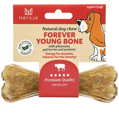 Produktbild von MERSJO Fasanen-Funktionsknochen für Hunde 13,5 cm - Energie und Verdauung