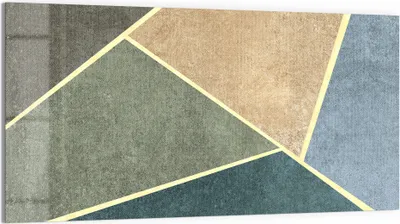 Produktbild von DEQORI Glasbild Echtglas 100x50 cm 'Mystisches Mosaik' Wandbild Bild modern Deko