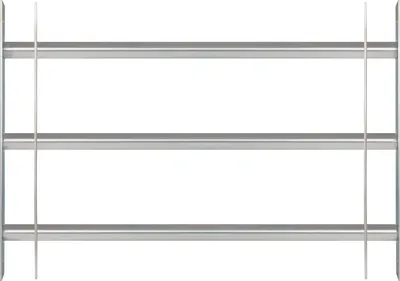 Produktbild von Alberts Fenstergitter Secorino Basic | Ausziehbar für Fenster außen | Einbruchschutz Gitter | galvanisch blau verzinkt | 450 x 700-1050 mm