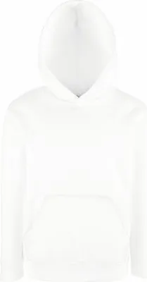Produktbild von Fruit of the Loom - Kids Classic Hooded Sweat - White - 128