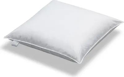 A white pillow is shown on a white background.