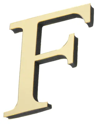 3D Acryl Buchstabe F Spiegelaufkleber, gold, selbstklebend
