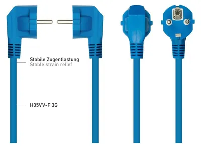 Obrázok produktu pre Kabelmeister SK0130-B050, 5 m, Zástrčka typu E + F, IEC C13, H05VV-F3G, 250 V, 10 A