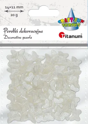 Immagine prodotto di Perla bianca farfalla perline decorative 14x11 mm 20g Titanum