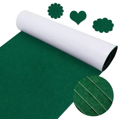 Imagen del producto de Omgoods - Láminas de fieltro autoadhesivas para proyectos de manualidades (220 x 40 cm, verde)