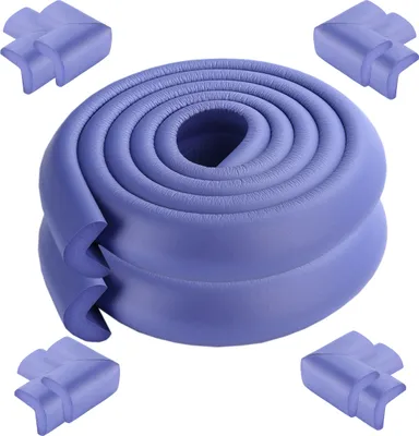 Image de [Pack de 2] 2 mètres de longueur de protection de bord de table Baby Proector + 8 coins (Lac Bleu) Doux non toxique et écologique