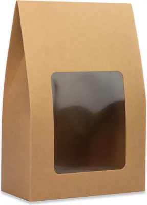 Produktbild von Hoher Karton mit Fenster 24x16x8 cm für Kerzentütenbecher