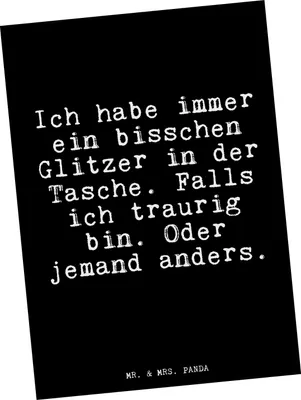 Produktbild von Mr. & Mrs. Panda Postkarte Ich habe immer ein... - Schwarz - Geschenk, Sprüche, Postkarten, Grußkarte, Fotokarte, einzelkarte, bildkarte, Spruch, Freundin, Motivation