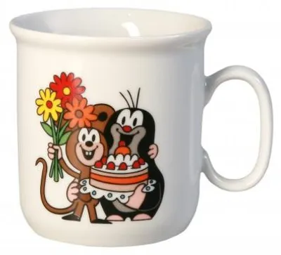 Produktbild von Kinderbecher Gaston, 0,25 l, Maulwurf und Kuchen, Thun 1794