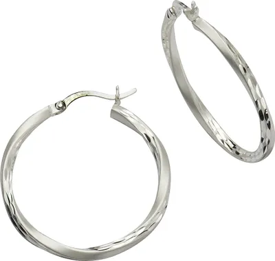 Produktbild von F Creolen 925/- Sterling Silber 3,0cm weiß 271210101-1
