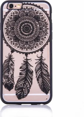 A phone case with a dreamcatcher design.