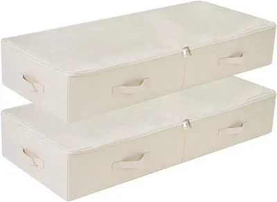 Immagine prodotto di Set di 2 contenitori, 100 cm, beige, lavabili