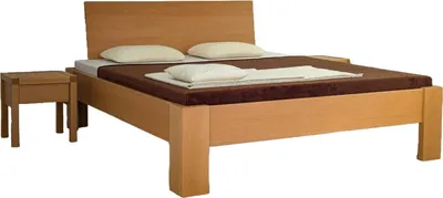 Produktbild von Einzelbett Claus 120x200 Metallfrei Buche mit Kopfteil