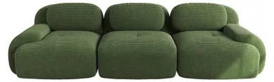 Obrázok produktu pre Sedacia súprava - trojsedák - moderný štýl - kvalitná tkanina - protišmyková - ergonomické podrúčky - vysoko elastická výplň - zelená